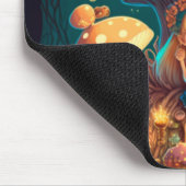 Levendig schattige elven spelen onder paddenstoele muismat (Hoek)