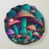 Levendig schattige elven spelen onder paddenstoele rond kussen (Achterkant)