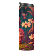 Levendig schattige elven spelen onder paddenstoele thermosbeker (Geroteerd rechts)