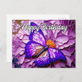 Levendig Schattige mooi vlinderontwerp Feestdagenkaart (Voorkant / Achterkant)