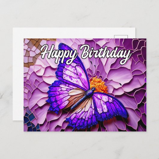 Levendig Schattige mooi vlinderontwerp Feestdagenkaart (Voorkant / Achterkant)