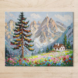 Levendig schilderij Mountain Wildflower Cabin Art Legpuzzel<br><div class="desc">Verzamel het mooie van natuur met deze levendige legpuzzel met een berghut omringd door wilde bloemen. Perfect voor puzzelliefhebbers,  dit prachtige kunstwerk biedt uren plezier en ontspanning terwijl het de sereniteit van de wildernis vastlegt. Ideaal voor elke natuur liefhebber!</div>