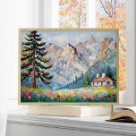 Levendig schilderij Mountain Wildflower Cabin Art Poster<br><div class="desc">3:4 verhouding. Breng de schoonheid van de natuur binnen met dit levendige schilderij van een berghut omringd door wilde bloemen. Dit prachtige poster voor muurkunst legt de sereniteit van de wildernis vast,  ideaal om een vleugje kleur en rust toe te voegen aan uw huis of kantoor-decor.</div>