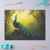 Levendig schilderij van een pauw Decoupage Tissuepapier (Craft)