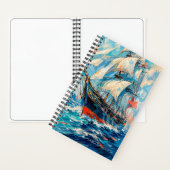 Levendig Schilderij van Zeilschip Impressionistisc Notitieboek (Binnen)