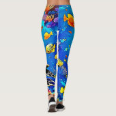 Levendig Schildpad Reef Leven Leggings (Achterkant)