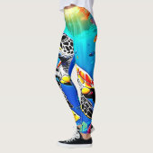 Levendig Schildpad Reef Leven Leggings (Links)