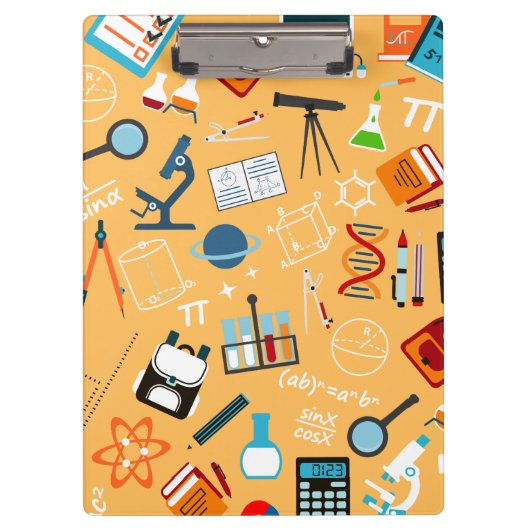 Levendig Science Design Perfect voor klasse en stu Klembord (Voorkant)