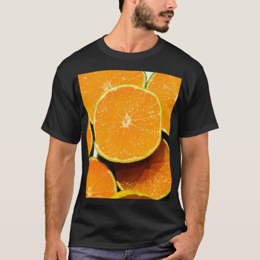Levendig Sinaasappel Achtergrond Grafisch T-shirt  (Voorkant)