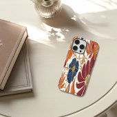 Levendig Sinaasappel Boho Floral iPhone Case