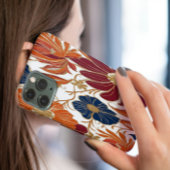 Levendig Sinaasappel Boho Floral iPhone Case