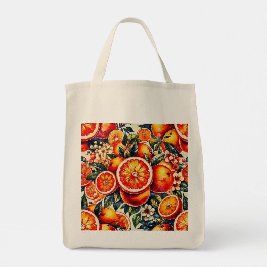 Levendig Sinaasappel Citrus Delight Tote Bag (Achterkant)