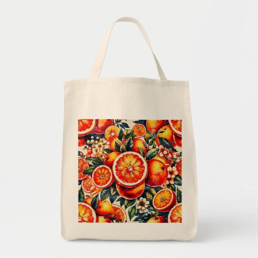 Levendig Sinaasappel Citrus Delight Tote Bag (Voorkant)