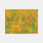 Levendig Sinaasappel en groen gemarmerd Fleece Deken (Voorkant (Horizontaal))