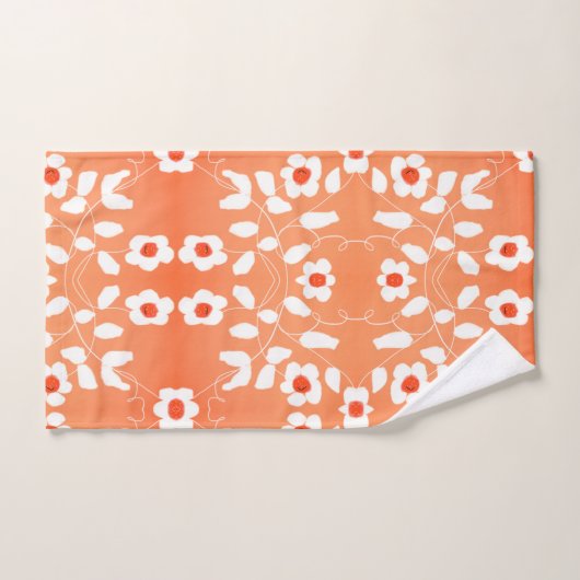 Levendig Sinaasappel en perzik Bad Handdoek (Handdoek)