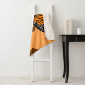 Levendig Sinaasappel Feeding Monarch Butterfly Pai Sherpa Deken (In situ)