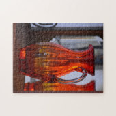 Levendig Sinaasappel Glazen Vaas Pitcher Fotografi Legpuzzel (Horizontaal)