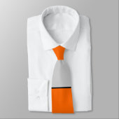 Levendig Sinaasappel, wit, zwart en gestreept Stropdas (Gebonden)