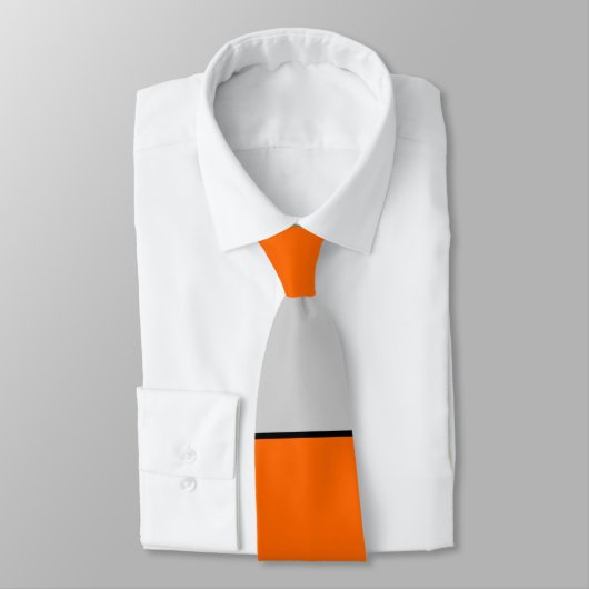 Levendig Sinaasappel, wit, zwart en gestreept Stropdas (Gebonden)