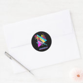 Levendig ski-ontwerp met Grenoble-tekst ski Ronde Sticker (Envelop)