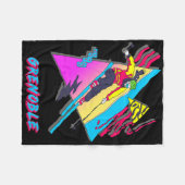 Levendig skidesign met Grenoble-tekst ski Fleece Deken (Voorkant (Horizontaal))