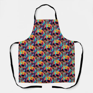 Levendig smeltende schedel schort