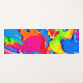 Levendig Spatwerk Kleuruitbarsting Design Yogamat (Voorkant (horizontaal))