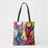 Levendig Spirit Paar Design Tote Bag (Voorkant)