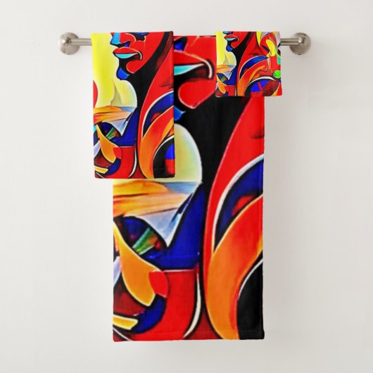 Levendig Spirit Pair-ontwerp Bad Handdoek (Insitu)