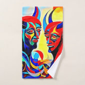 Levendig Spirit Pair-ontwerp Bad Handdoek (Handdoek)