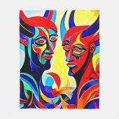 Levendig Spirit Pair-ontwerp Fleece Deken (Voorkant)