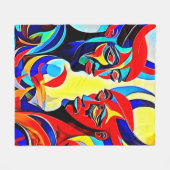 Levendig Spirit Pair-ontwerp Fleece Deken (Voorkant (Horizontaal))