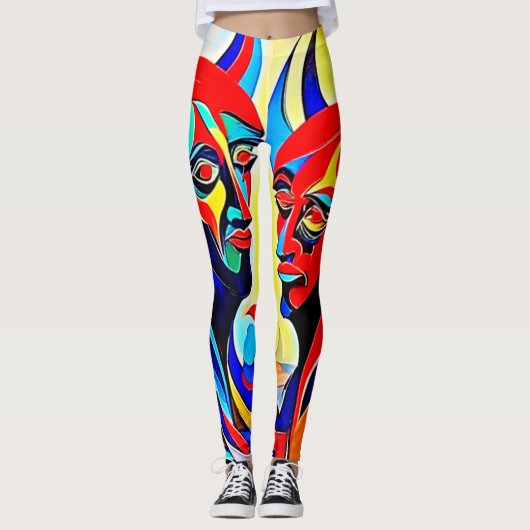 Levendig Spirit Pair-ontwerp Leggings (Voorkant)