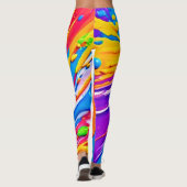 Levendig Splatter Kleur Burst Ontwerp Leggings (Achterkant)