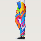 Levendig Splatter Kleur Burst Ontwerp Leggings (Links)