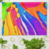 Levendig Splatter Kleur Burst Ontwerp Theedoek (Gevouwen)
