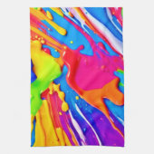 Levendig Splatter Kleur Burst Ontwerp Theedoek (Verticaal)
