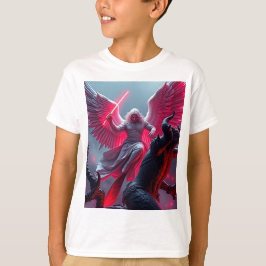 Levendig St Michael het Aartsengel Kind T-shirt (Voorkant)