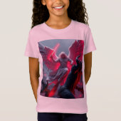 Levendig St Michael het Aartsengel Meisje T-shirt (Voorkant)