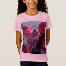 Levendig St Michael het Aartsengel Meisje T-shirt