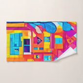 Levendig stadsbeeld Dreamscape Art Bad Handdoek (Handdoek)
