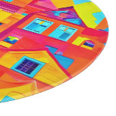 Levendig stadsbeeld Dreamscape Art Snijplank (Hoek)