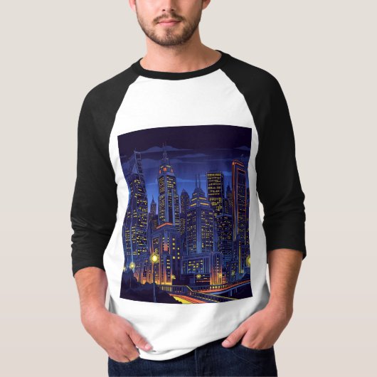 Levendig stadsenergiecircuit" * "Moderne stad NI T-shirt (Voorkant)
