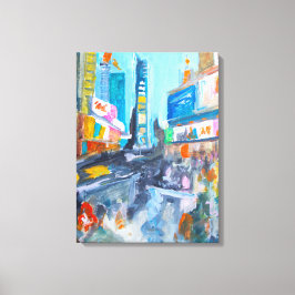 Levendig stadsgezicht Times Square Canvas Afdruk