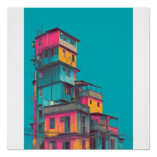 "levendig stadsprint" perfect poster (Voorkant)