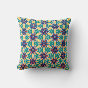Levendig Starburst geometrisch patroon Kussen