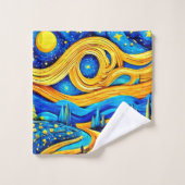 Levendig sterrenkunstwerk bad handdoek (Wasdoekje)