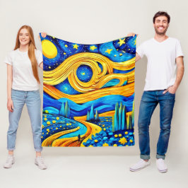 Levendig sterrenkunstwerk fleece deken