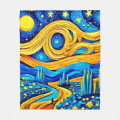 Levendig sterrenkunstwerk fleece deken (Voorkant)