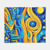 Levendig sterrenkunstwerk fleece deken (Voorkant (Horizontaal))